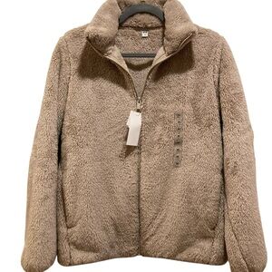 Uniqlo Taupe Fleece Bomber Jacket *BNWT*